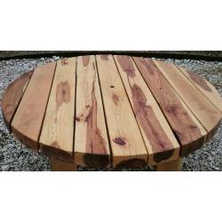 Railway sleeper table garden furniture seat bench sleepers oak table
