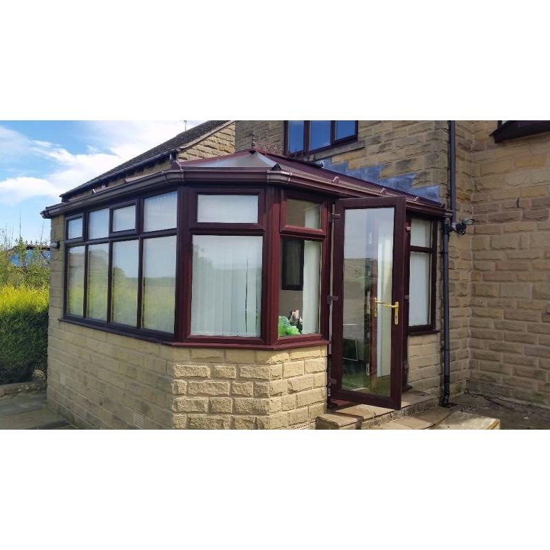 ****SOLD**** Conservatory for sale. Dark Brown wood effect UPVC. Good condition ****SOLD ****
