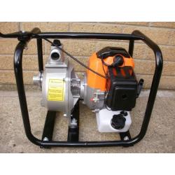 2-Stroke Mini Petrol Water Pump fish pond pool sprayer wiper tank flood horse 4 donkey submersible
