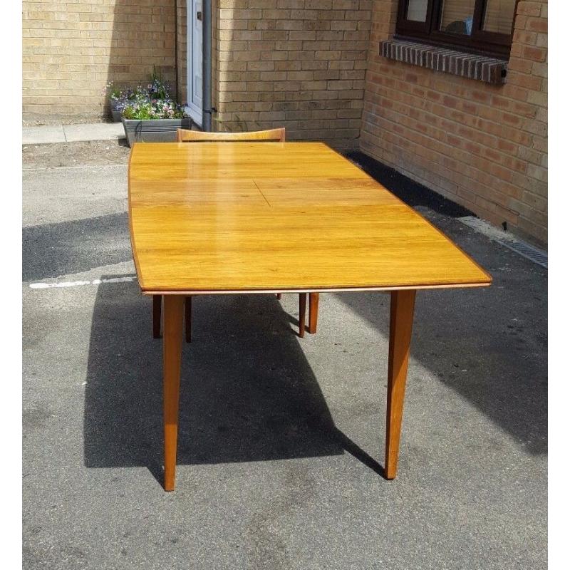 Walnut Mid Century Extending Table Retro