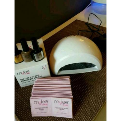 PROFESSIONAL LED LAMP NAIL DRYER GEL POLISH CURING WITH x4 SET TIMERS with accessories
