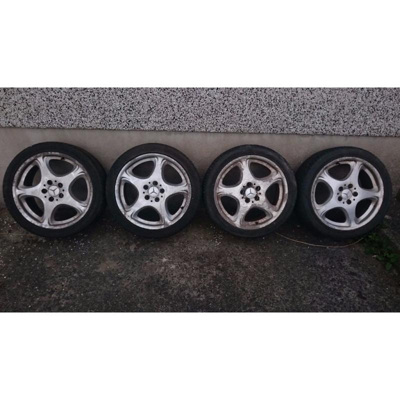 Four 18 x 8J Alloy wheels