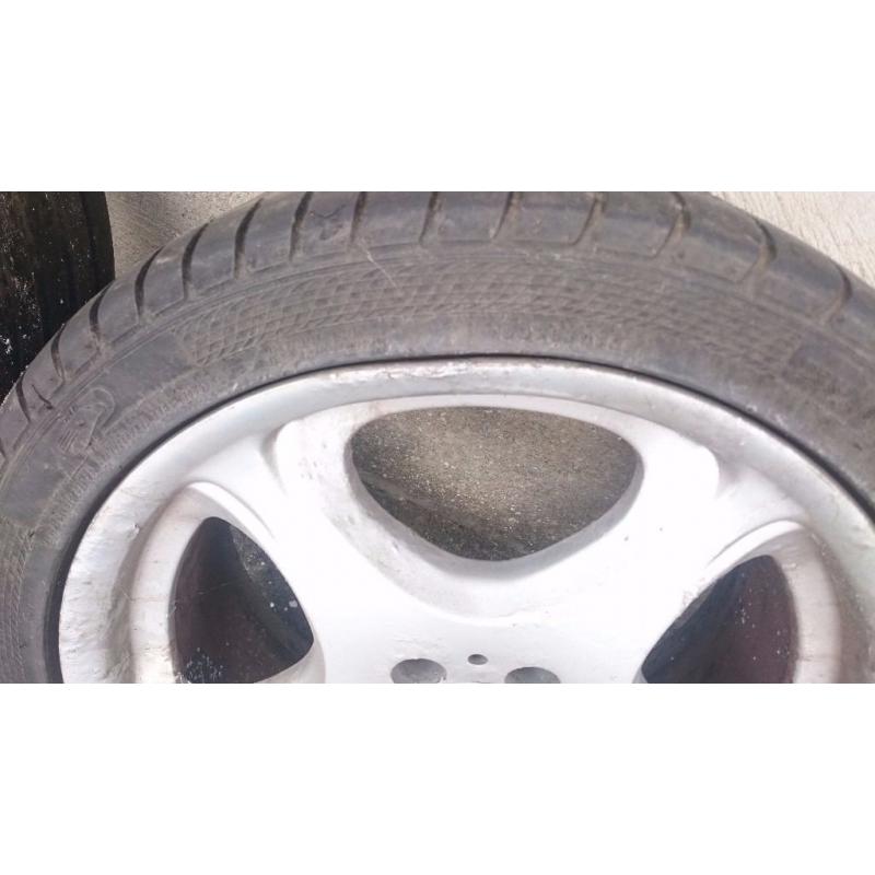 Four 18 x 8J Alloy wheels