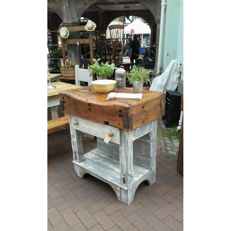 Bespoke pine kitchen butchers chopping block/ kitchen island