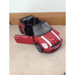Barbie items: House, Cruise Ship, Mini Cooper, Tawny Trotting Horse, Puppy Swim School