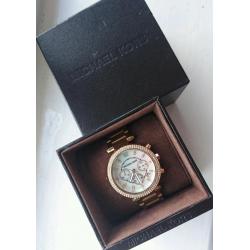 Michael kors rose gold women's watch with box!