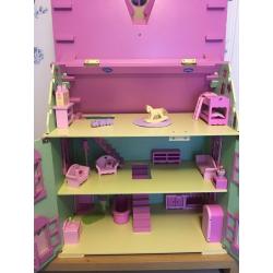 Children's wooden dolls house
