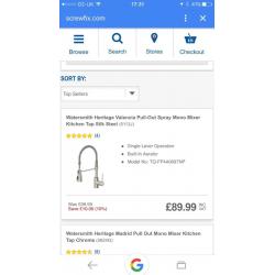 Pull out spray Mono mixer kitchen tap