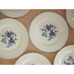 Royal Blue Ironstone - Enoch Wedgwood- 6 Plates