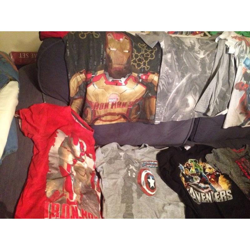 12 Marvel T-shirts age 11-12