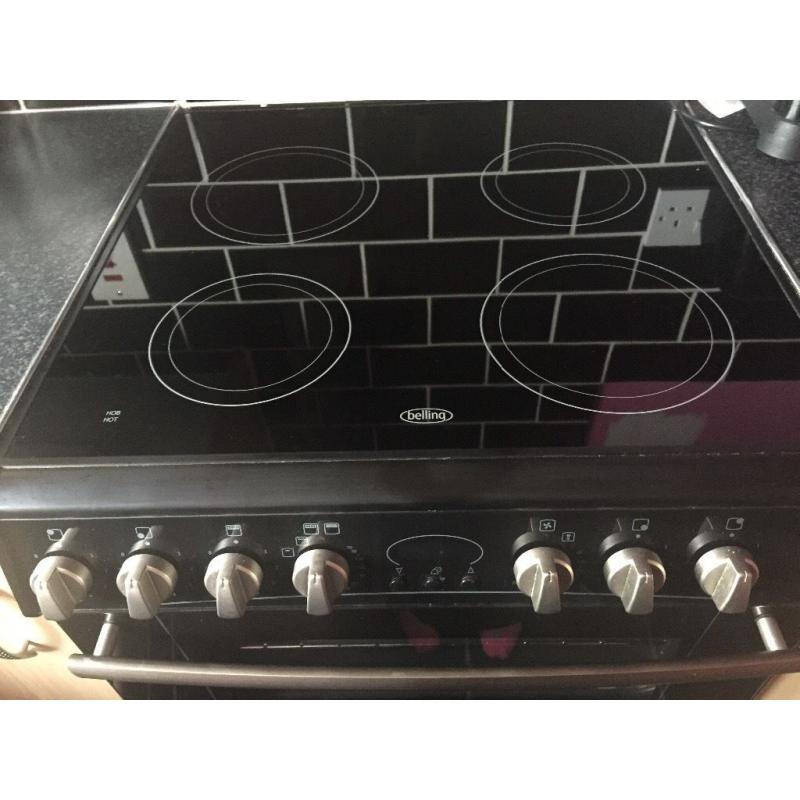 Belling 60cm double fan assisted oven and grill and ceramic hob