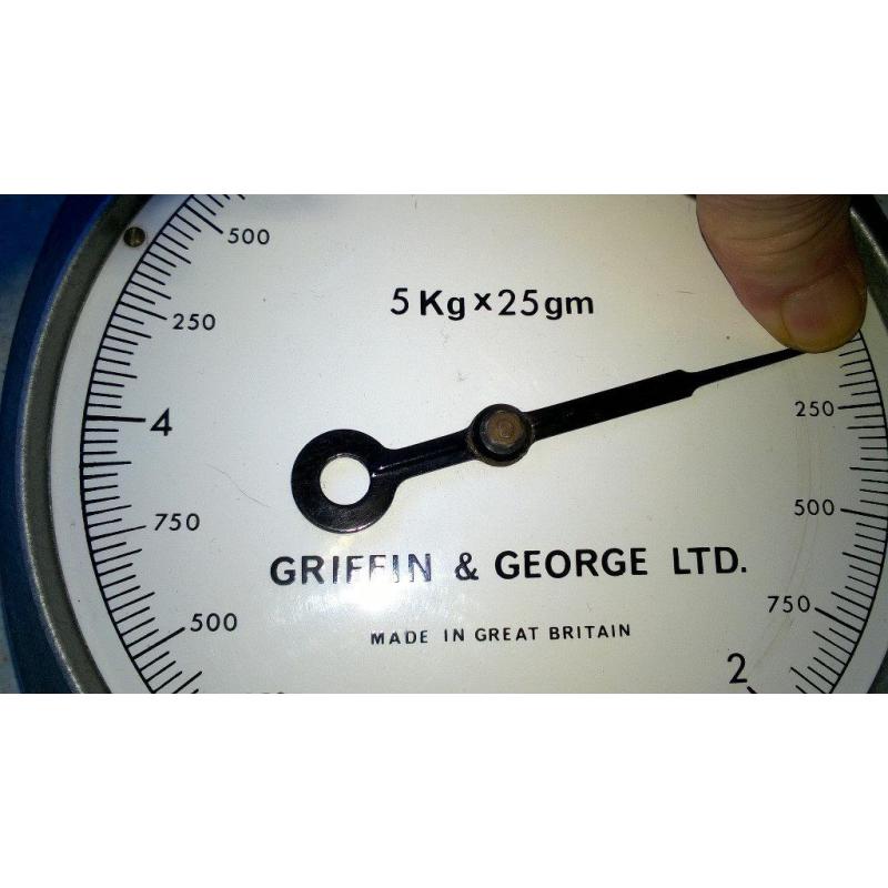 hanging scales, (griffin and george ltd) max wieght is 5 kg