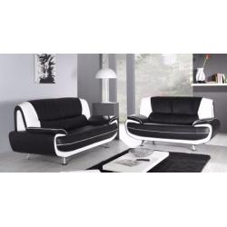 BRAND NEW -U.K DELIVERY 3 +2 SEATER SOFA AVAILABLE IN RED AND BLACK OR WHITE & BLACK