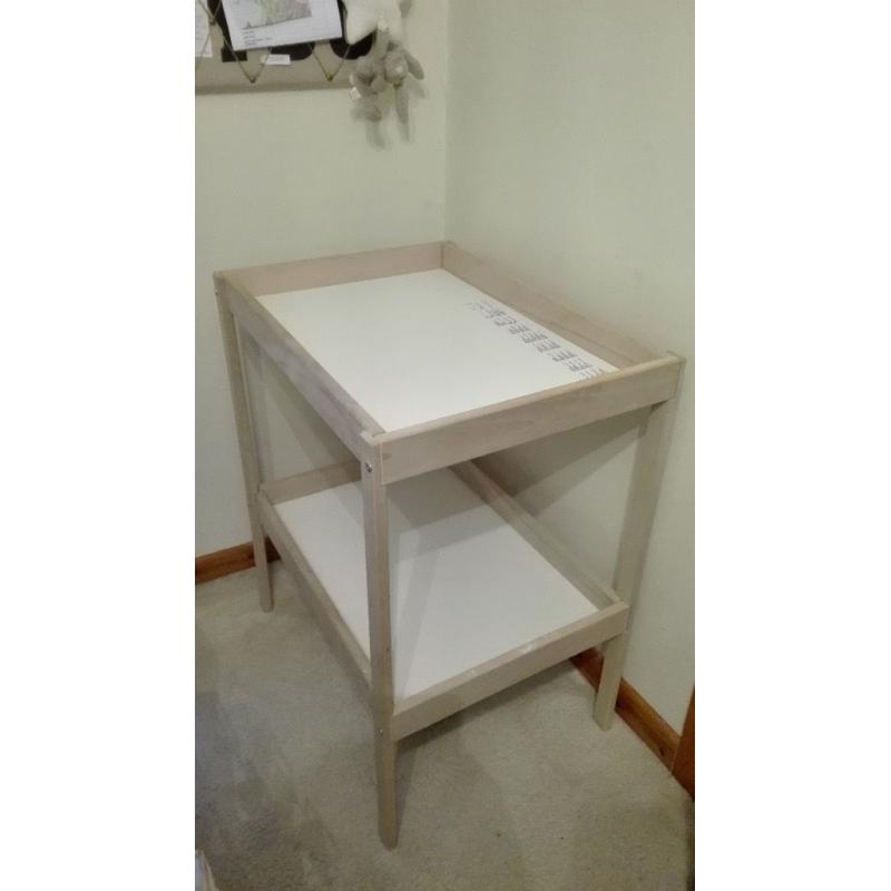 Ikea wooden baby changing unit