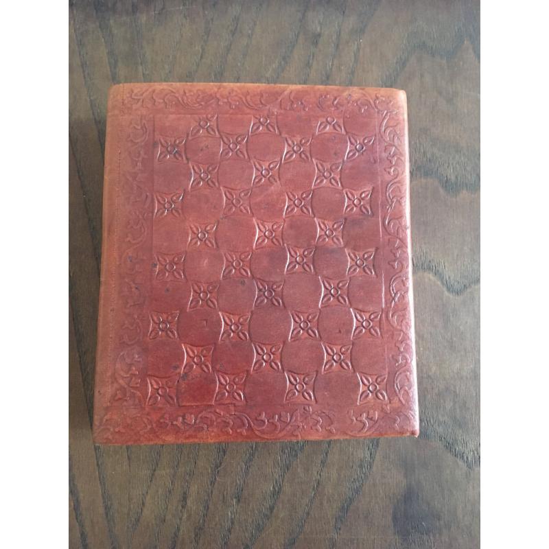 Blank Notebook Notepad, Real Leather, Recycled Paper