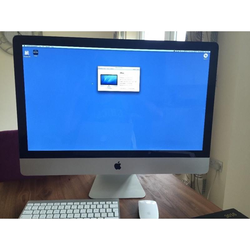 27-Inch Apple iMAC, Mid 2011, 2.7 GHz Intel Core i5, 4GB 1333 MHz DDR3 AMD Radeon HD 6770M 512MB