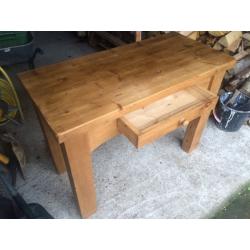 Pine console table