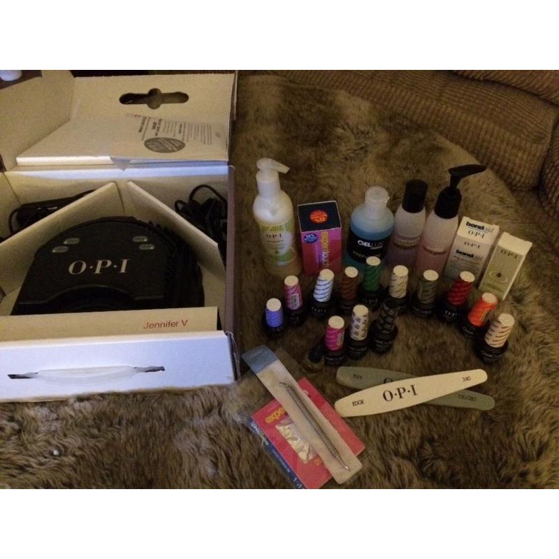 OPI led lamp with 13 gel colours & accessories