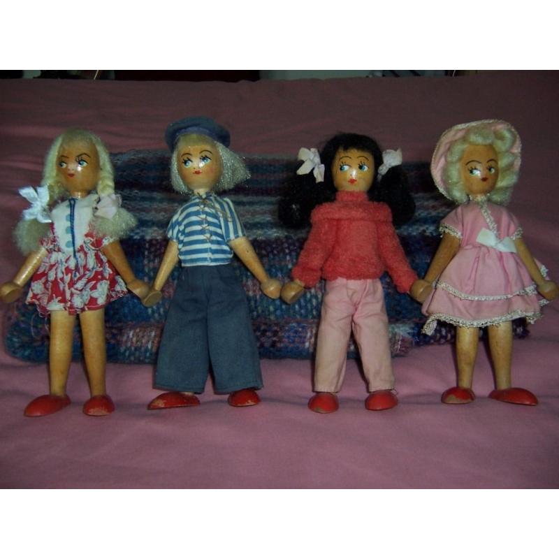 Vintage Wooden Dolls