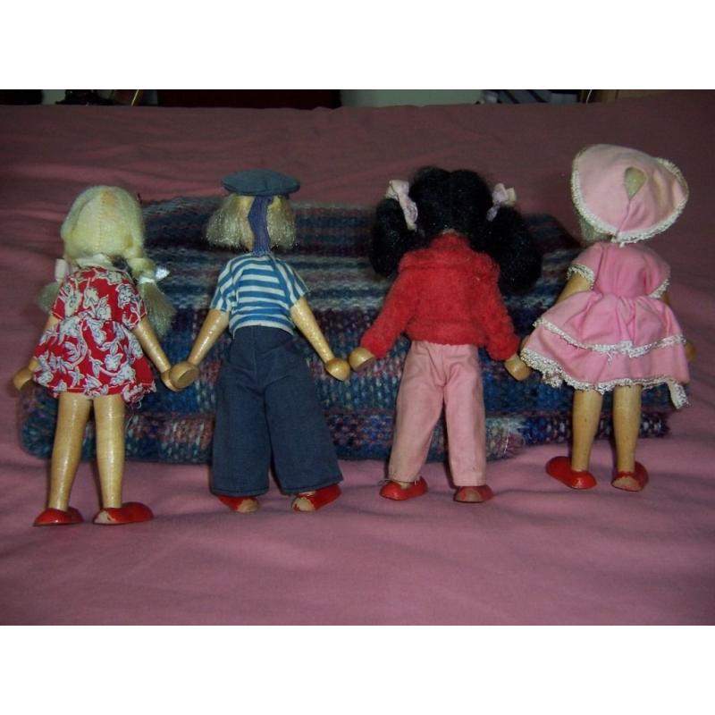 Vintage Wooden Dolls