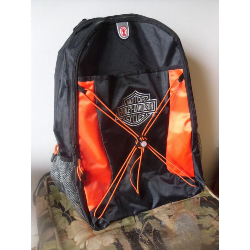 Harley Davidson exclusive rucksack - brand new - Orange & Black
