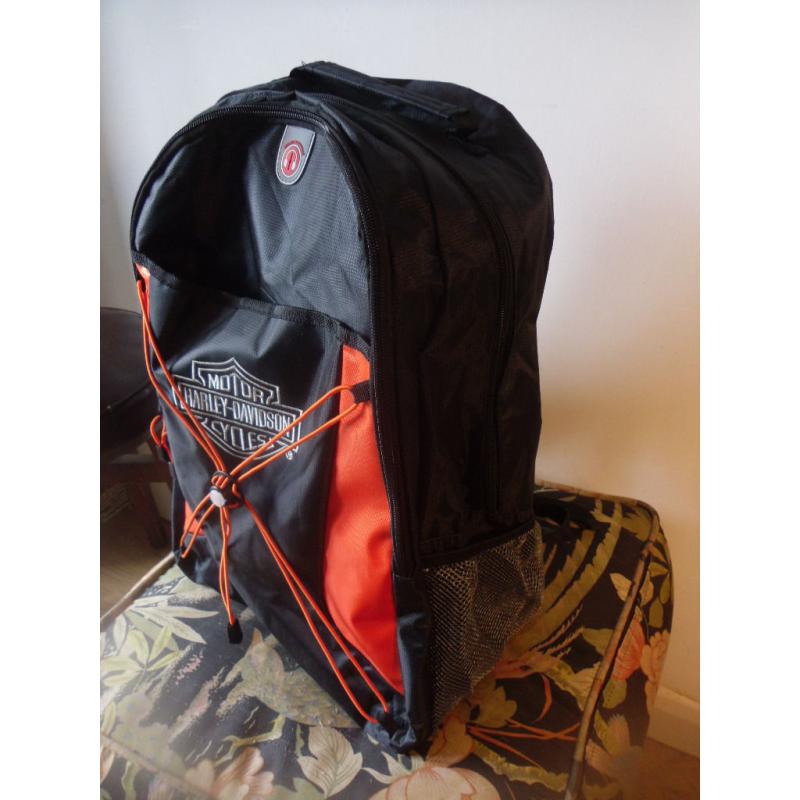 Harley Davidson exclusive rucksack - brand new - Orange & Black