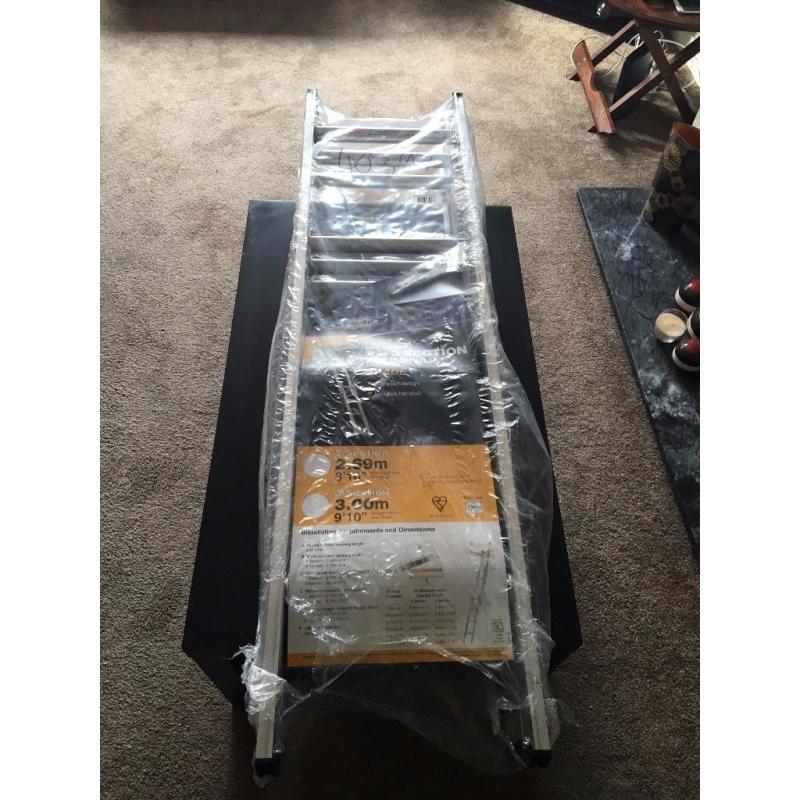 BRAND NEW 3 SECTION WERNER ALUMINIUM LOFT LADDER