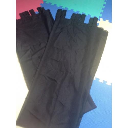 Black tap top voil curtains