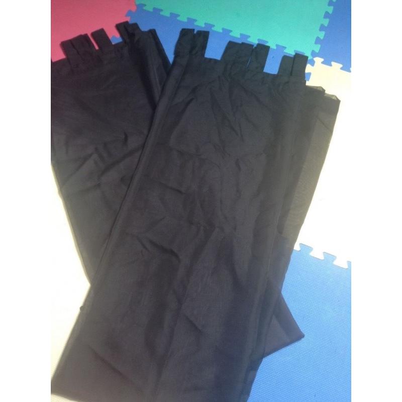 Black tap top voil curtains