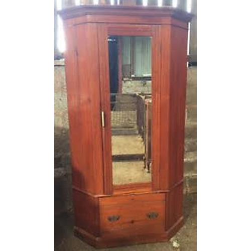 Antique/Vintage Pine corner wardrobe