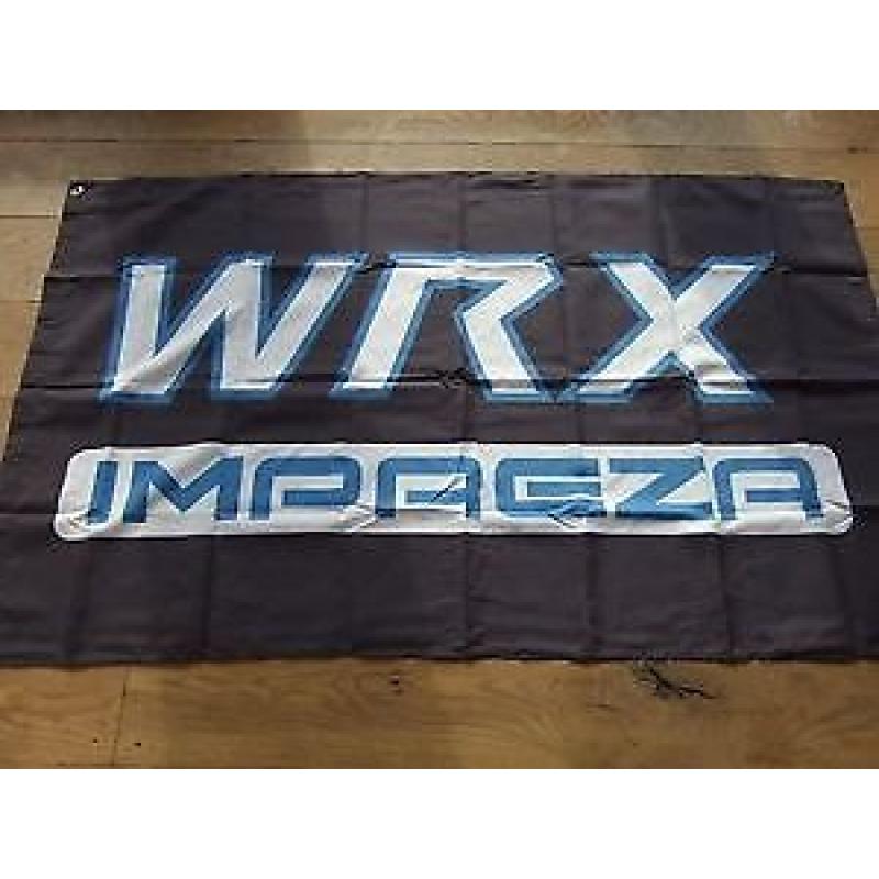 Subaru wrx Impreza workshop flag banner wrc p1 legacy