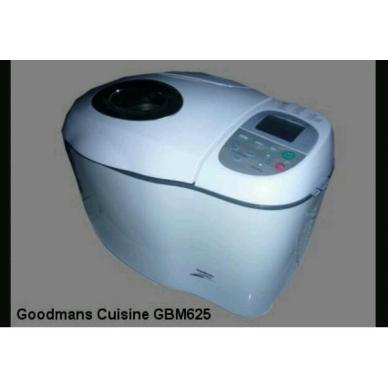 Goodmans cuisine bread maker