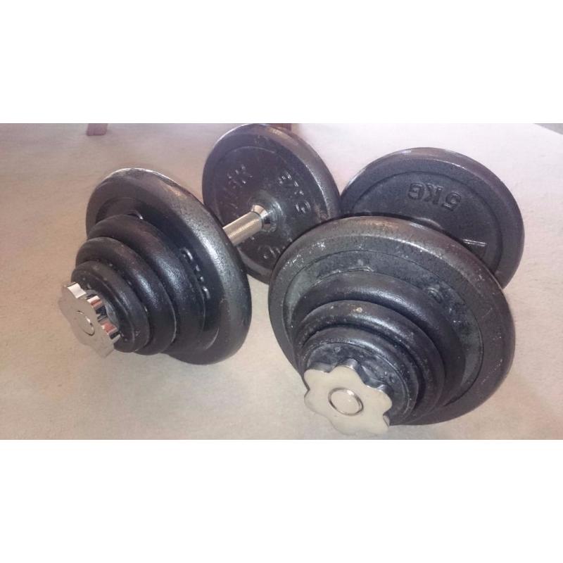 York Pro Power Dumbell Set