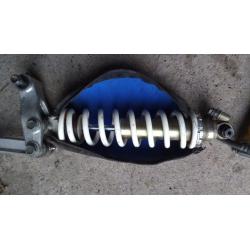 Yamaha raptor 660 quad rear shock with cover and linkage