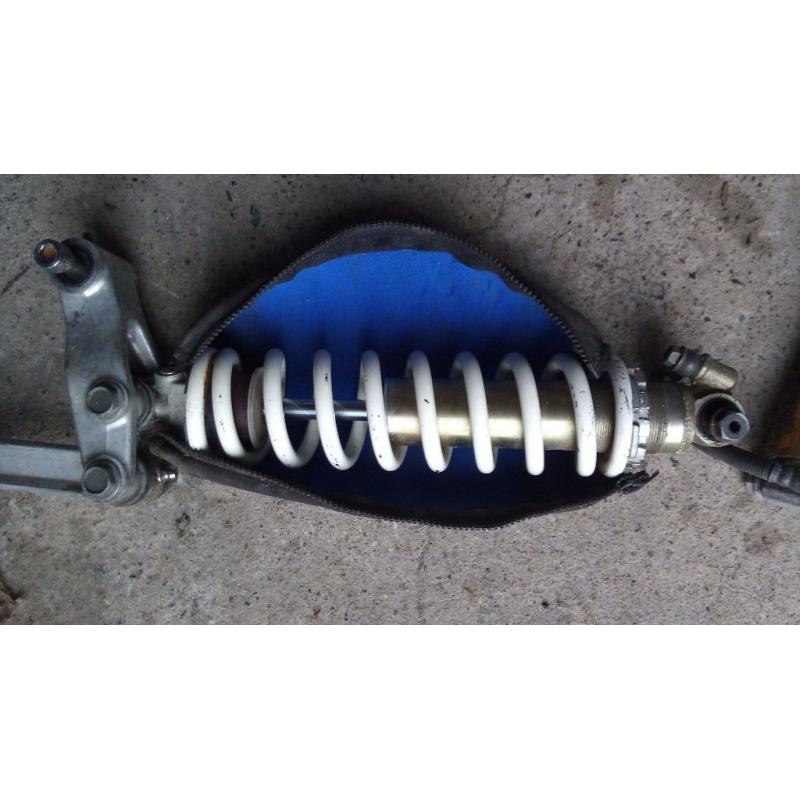 Yamaha raptor 660 quad rear shock with cover and linkage