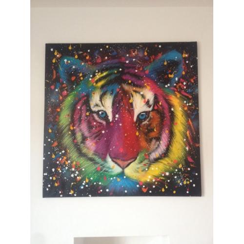 Tiger oil painting