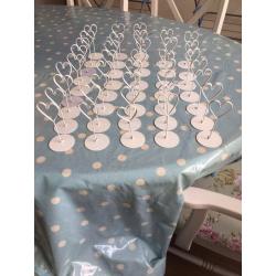 39 White Heart Card Holders