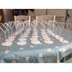 39 White Heart Card Holders