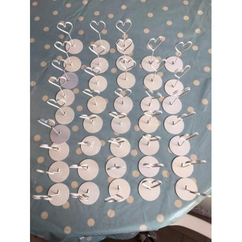 39 White Heart Card Holders