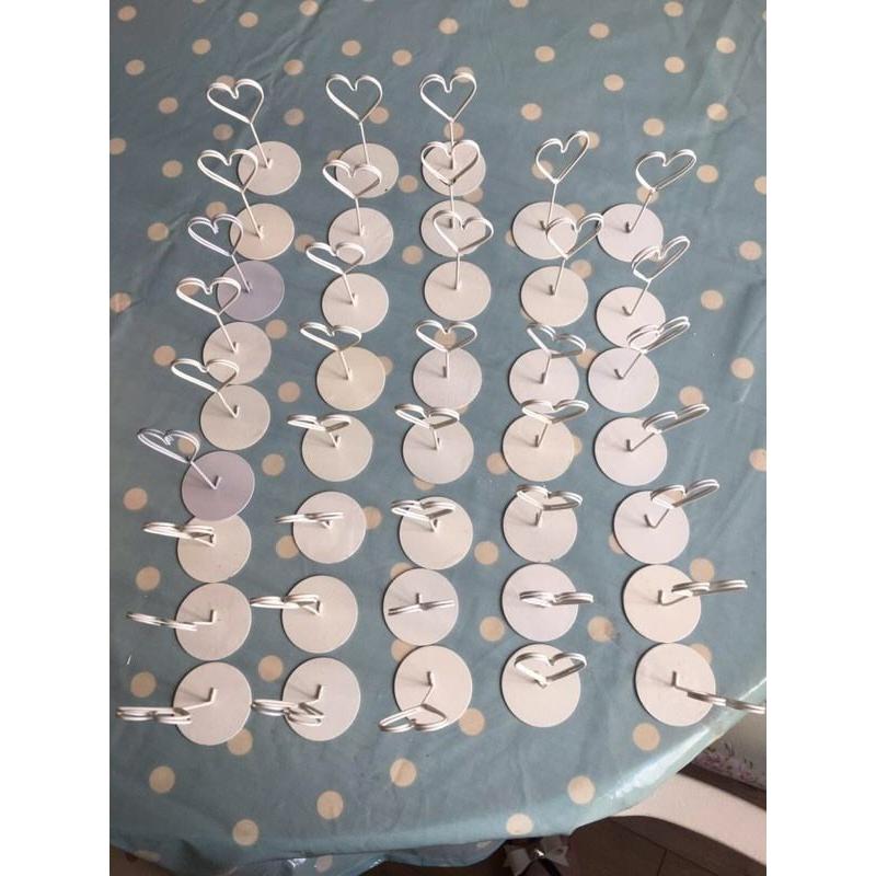39 White Heart Card Holders