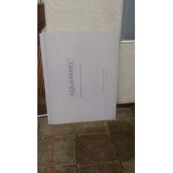 Exterior AQUAPANEL cement boards . 8 half sheets in total