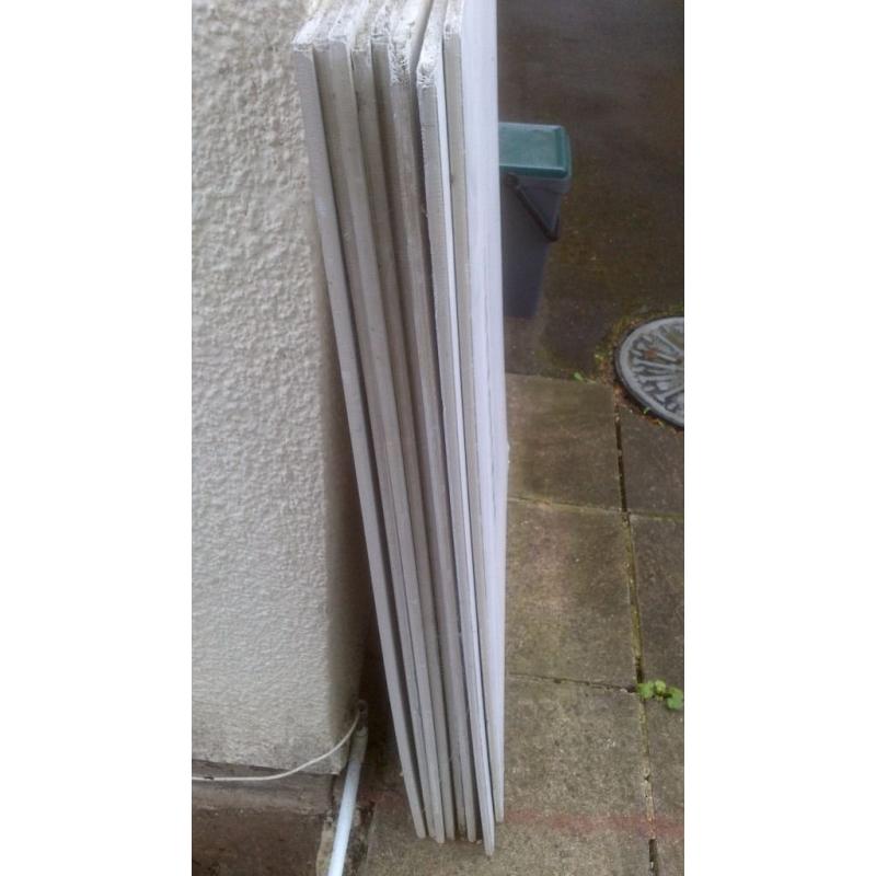 Exterior AQUAPANEL cement boards . 8 half sheets in total