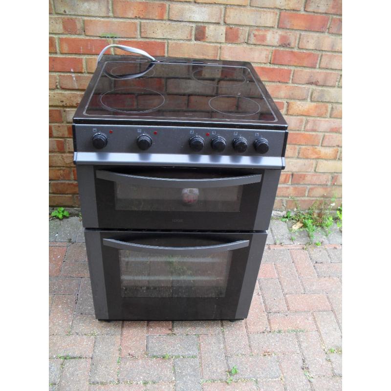 Logik - Free-standing twin cavity electric cooker 2 years old