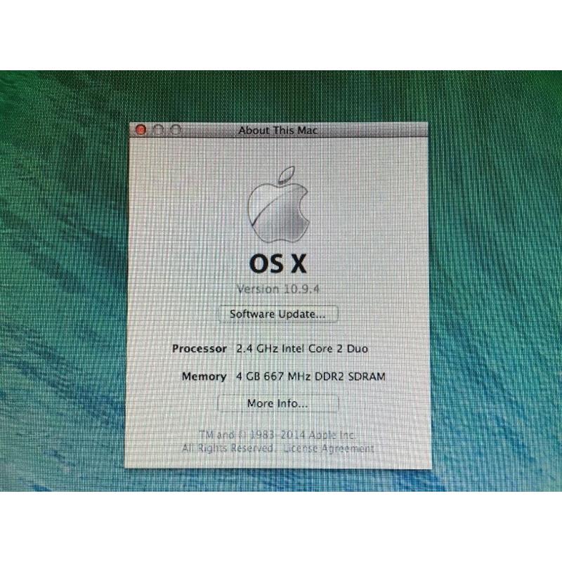 20" 2.4GHZ CORE 2 DUO APPLE iMac 4GB 320GB HD