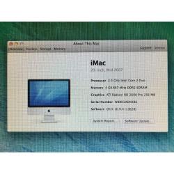 20" 2.4GHZ CORE 2 DUO APPLE iMac 4GB 320GB HD