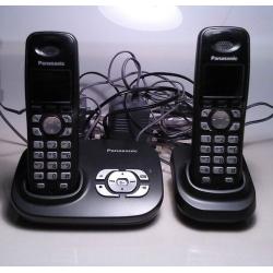 PANASONIC TWIN WIRELESS DECT PHONES WITH ANSWER MACHINE VGC