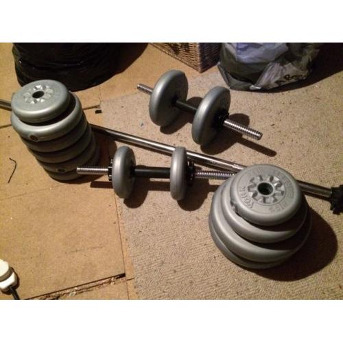 Weights, Dumbbells and Bench Bar