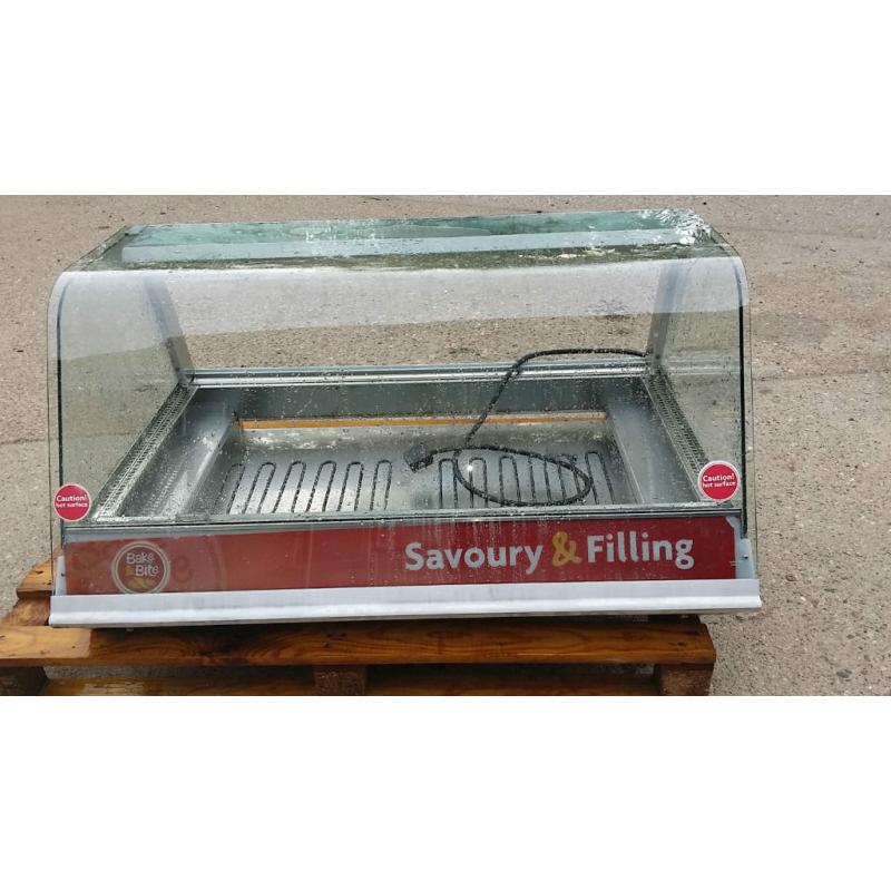 Electric Food Warmer / Large Commercial Hot Pasty Pie Table Showcase Cabinet