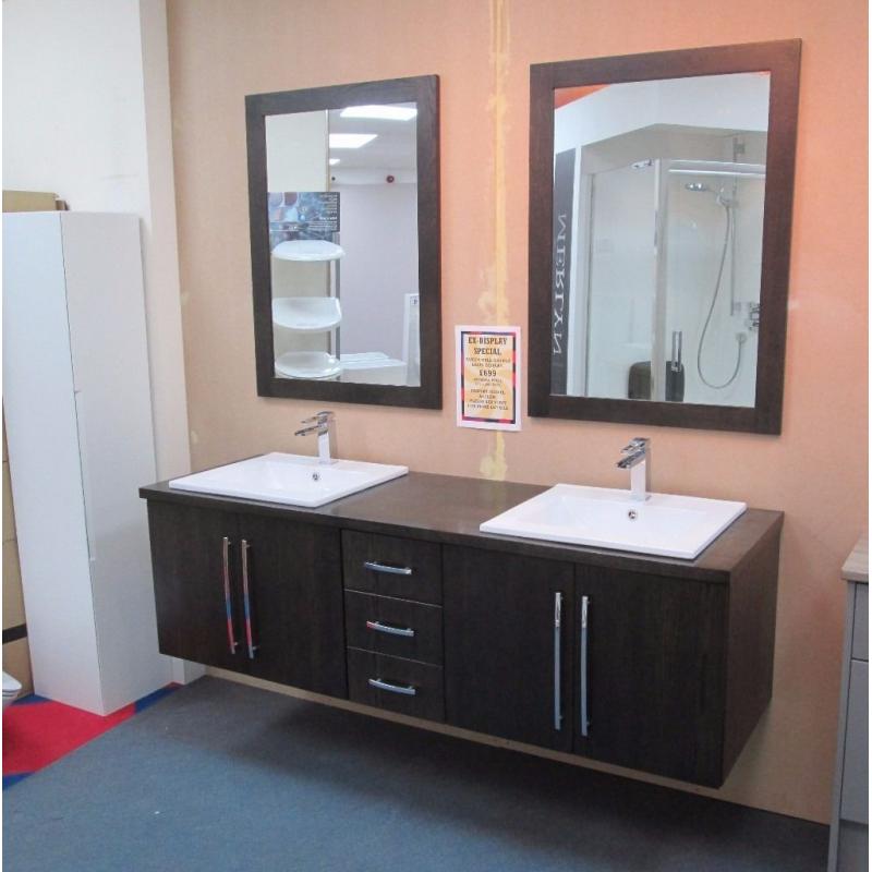 Vanity Hall double basin display, including mirrors. Ex display