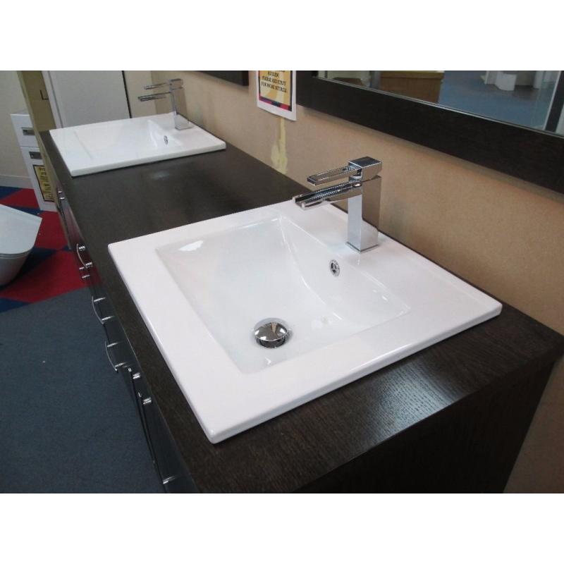 Vanity Hall double basin display, including mirrors. Ex display
